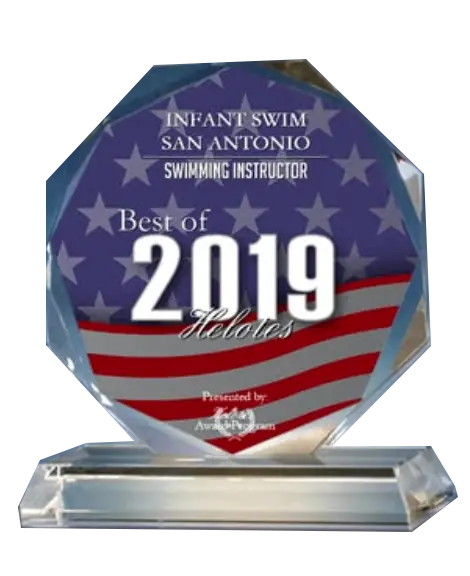 Glass award reading Best of 2019 Helotes, Swimming Instructor, Infant Swim San Antonio